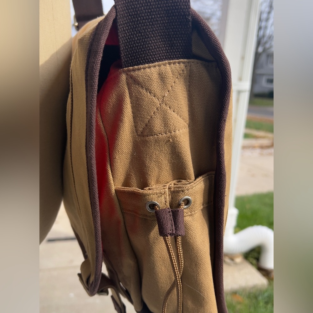 Heritage Supply Company Messenger Computer Bag Tan Good Condition - Picture 5 of 14